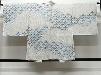 平和屋着物∞羽織　総絞り　花青海波　正絹　逸品　CABD4407ua