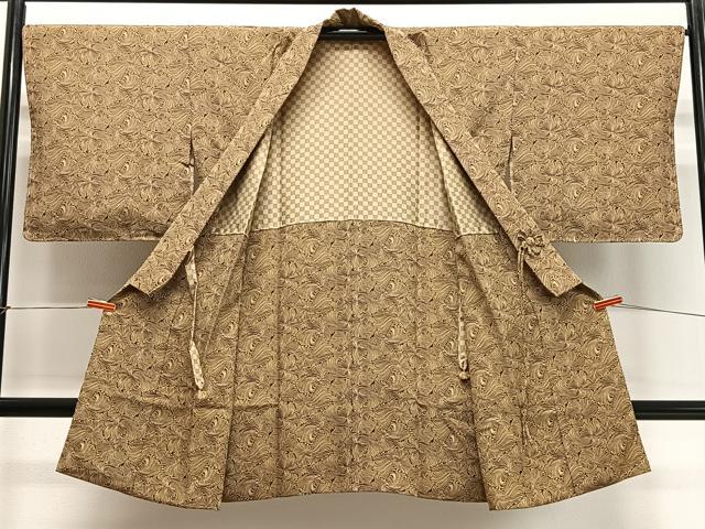 平和屋着物∞道中着　唐草文　ロング丈　正絹　逸品　未使用　CABD4409ua