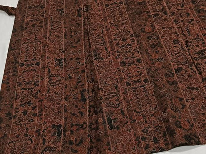 平和屋着物∞道中着　更紗動物花文　反端付き　正絹　逸品　CABD4412ua