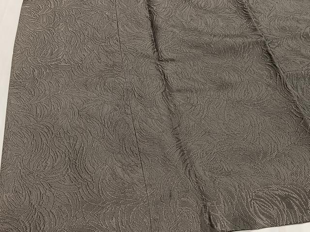 平和屋着物∞道行コート　舞葉地紋　利休白茶色　正絹　逸品　未使用　CABD4419ua