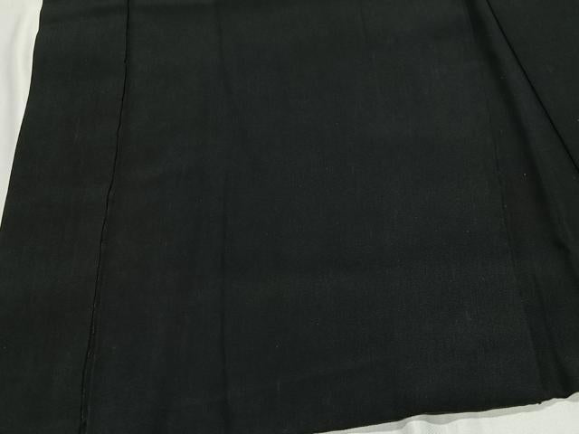 平和屋着物∞男性　羽織　黒紋付　羽裏：風景文　正絹　逸品　CABD4424ua