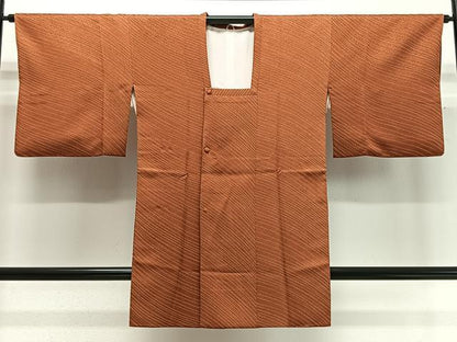 平和屋着物＃道行コート 斜線文 ロング丈 正絹 逸品 CABD4440ua