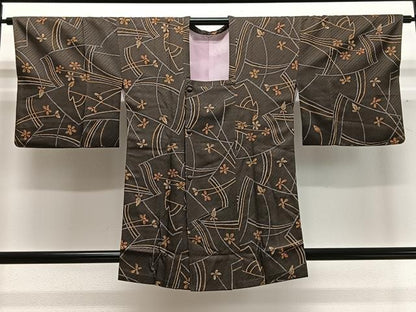 平和屋着物＃道行コート ろうけつ染め 枝花文 正絹 逸品 CABD4441ua
