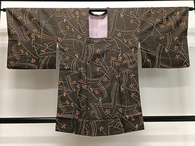 平和屋着物＃道行コート ろうけつ染め 枝花文 正絹 逸品 CABD4441ua