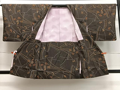 平和屋着物＃道行コート ろうけつ染め 枝花文 正絹 逸品 CABD4441ua