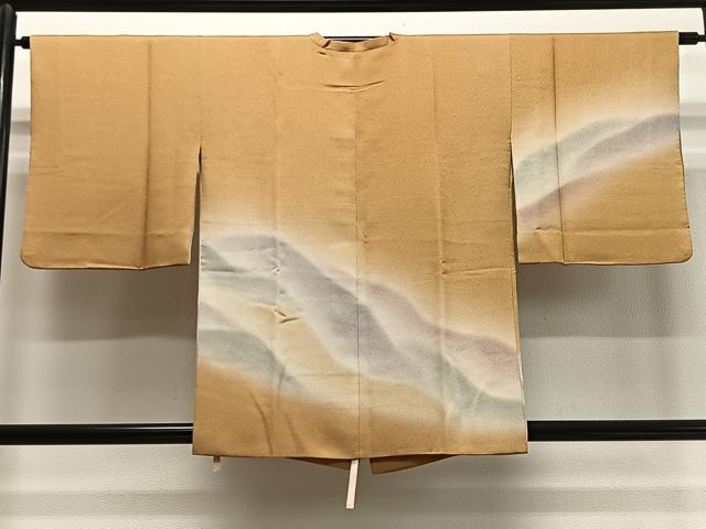平和屋着物＃道行コート　霞文　暈し染め　正絹　逸品　CABD4485ua