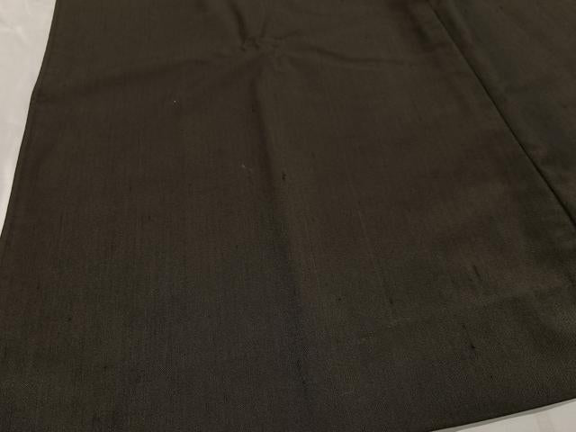 平和屋着物∞男性　和装コート　角袖　紬地　赤墨色　ロング丈　正絹　逸品　CABD4486ua