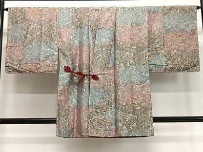 平和屋着物∞道中着　お召地　草花文　正絹　逸品　未使用　CABD4488ua
