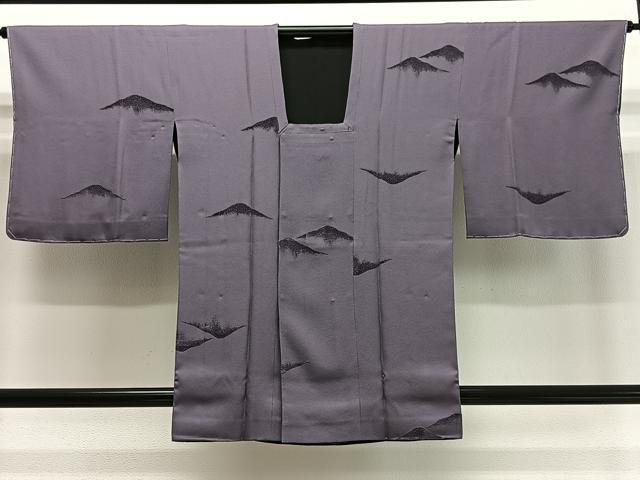 平和屋着物∞道行コート　リバーシブル　モール　遠山文　正絹　逸品　未使用　CABD4494ua
