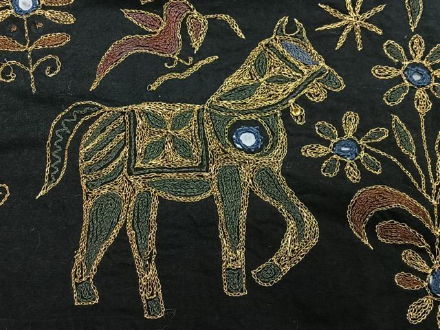 平和屋着物∞和装コート　総刺繍　動物文　CABD4502ua