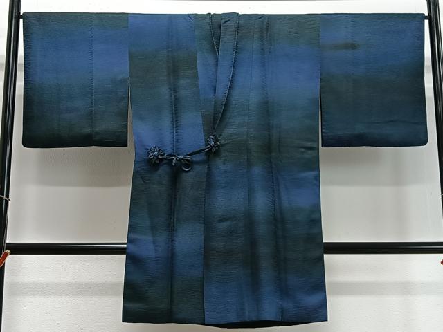 平和屋着物∞道中着　リバーシブル　霞文　暈し染め　ロング丈　正絹　逸品　CABD4520ua