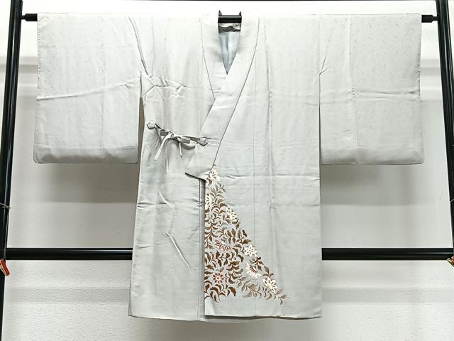 平和屋着物∞道中着　更紗花文　ロング丈　正絹　逸品　CABD4522ua