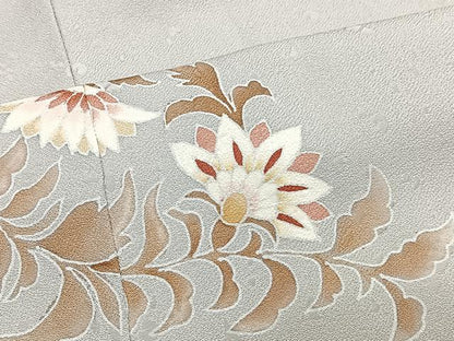 平和屋着物∞道中着　更紗花文　ロング丈　正絹　逸品　CABD4522ua