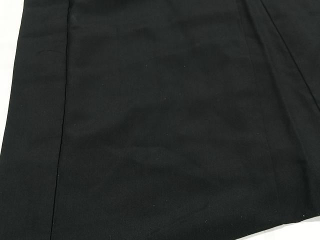 平和屋着物∞男性　長羽織　黒紋付　正絹　逸品　CABD4527ua