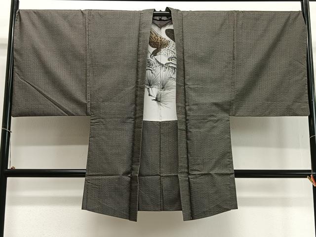 平和屋着物∞男性　長羽織　本場大島紬　100亀甲　総詰め　正絹　逸品　CABD4531ua
