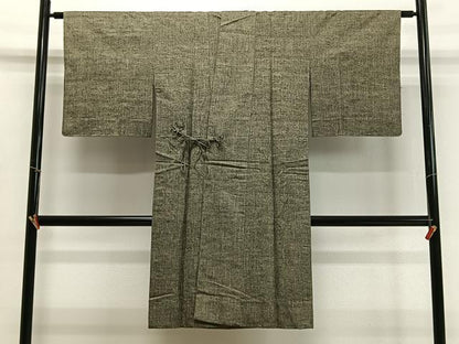 平和屋着物∞道中着　紬地　霞文　ロング丈　正絹　逸品　CABD4536ua