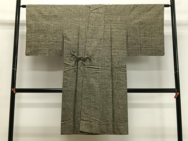 平和屋着物∞道中着　紬地　霞文　ロング丈　正絹　逸品　CABD4536ua