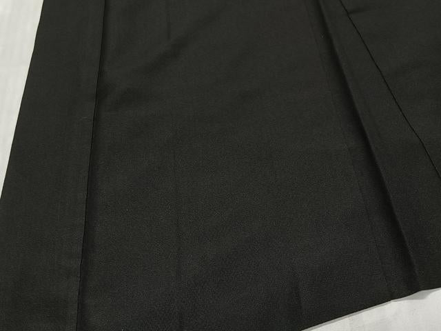 平和屋着物∞男性　長羽織　黒地　正絹　逸品　CABD4538ua