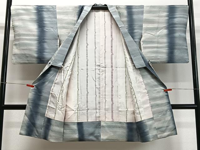 平和屋着物∞道中着　霞文　暈し染め　ロング丈　正絹　逸品　CABD4541ua