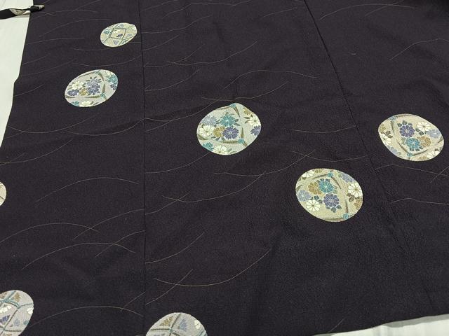 平和屋着物∞道中着　花丸文　ロング丈　正絹　逸品　CABD4542ua