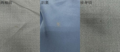 平和屋着物∞男性　長羽織　お召地　蚊絣　正絹　逸品　CABD4545ua