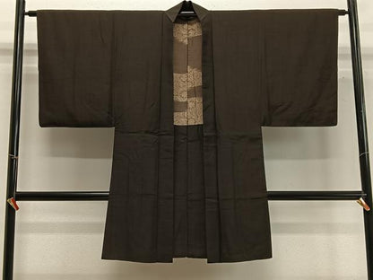 平和屋着物∞男性　長羽織　霞文　正絹　逸品　CABD4546ua