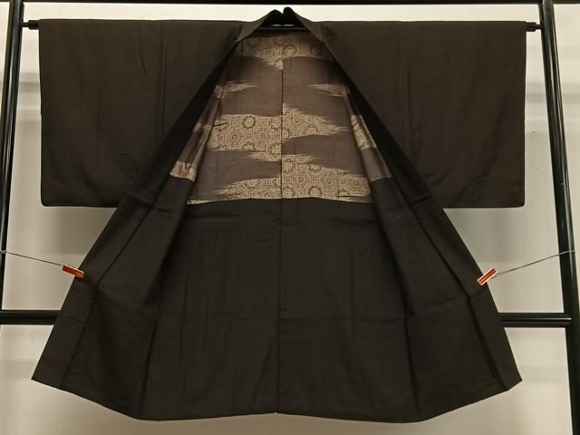 平和屋着物∞男性　長羽織　霞文　正絹　逸品　CABD4546ua