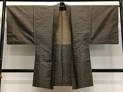 平和屋着物∞男性　長羽織　本場大島紬　80亀甲　総詰め　正絹　逸品　CABD4555ua