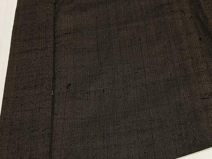 平和屋着物∞男性　長羽織　紬地　赤墨色　正絹　逸品　CABD4558ua