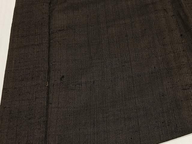 平和屋着物∞男性　長羽織　紬地　赤墨色　正絹　逸品　CABD4558ua
