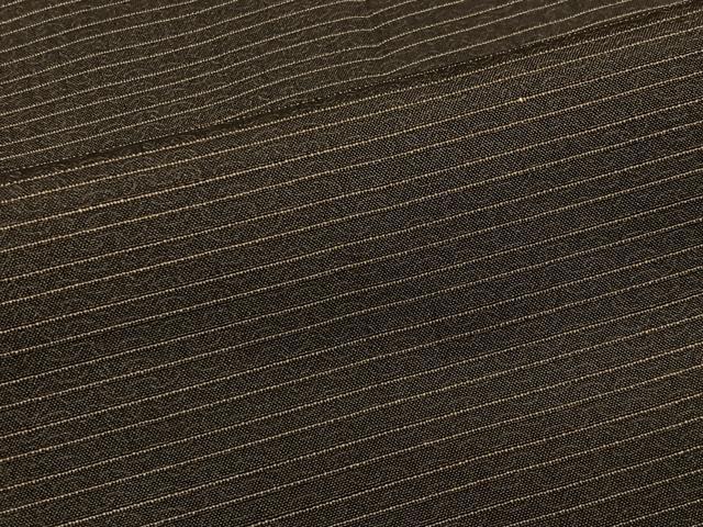 平和屋着物∞長羽織　紬地　縞　正絹　逸品　CABD4559ua