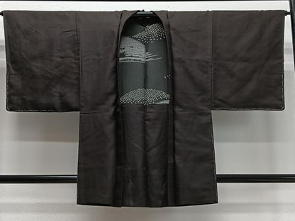平和屋着物∞男性　羽織　紬地　絞り　正絹　逸品　未使用　CABD4565ua