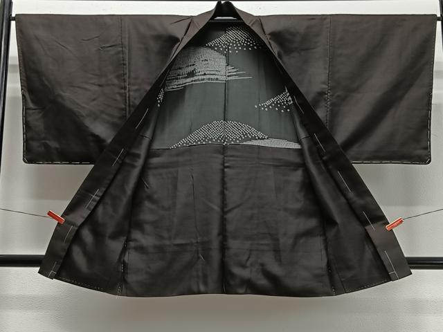 平和屋着物∞男性　羽織　紬地　絞り　正絹　逸品　未使用　CABD4565ua