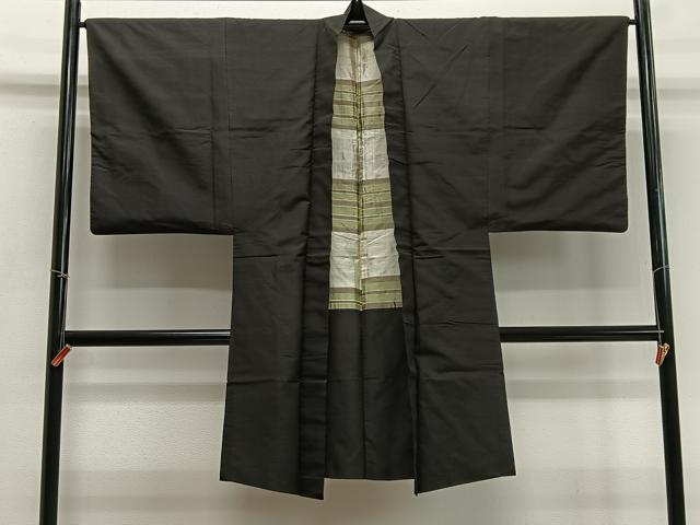 平和屋着物∞男性　長羽織　縞　正絹　逸品　CABD4569ua