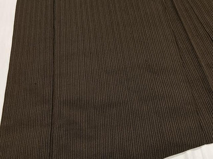 平和屋着物∞男性　長羽織　紬地　縞　正絹　逸品　CABD4574ua