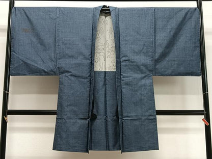 平和屋着物∞男性　長羽織　本場大島紬　100亀甲　総詰め　正絹　逸品　CABD4580ua