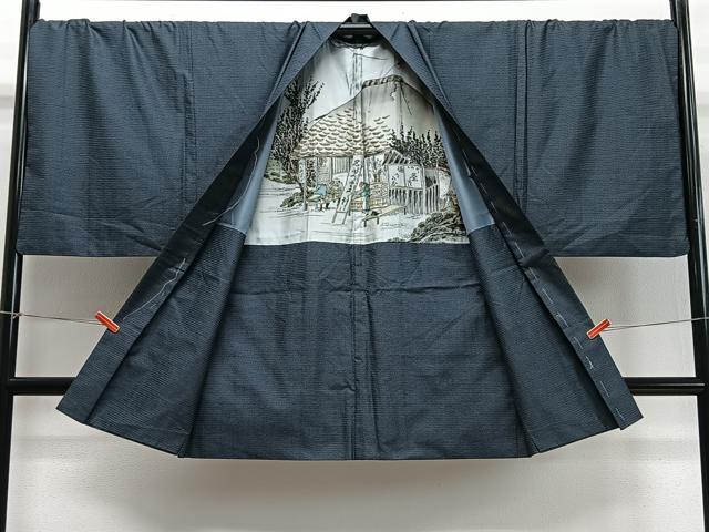 平和屋着物∞男性 長羽織 本場大島紬 100亀甲 総詰め 正絹 逸品 CABD4581ua