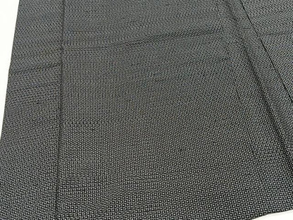 平和屋着物∞男性　長羽織　紬地　100亀甲　総詰め　黒地　正絹　逸品　未使用　CABD4585ua
