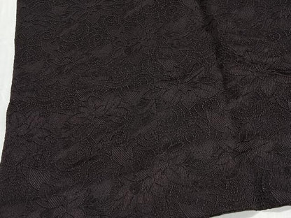 平和屋着物∞道行コート　草花地紋　似せ紫色　ロング丈　正絹　逸品　CABD4598ua