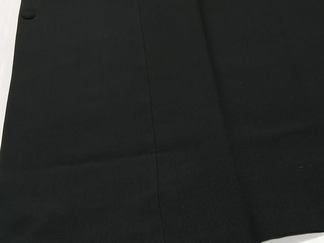 平和屋着物∞道行コート　総刺繍　乱菊　黒地　ロング丈　正絹　逸品　CABD4599ua