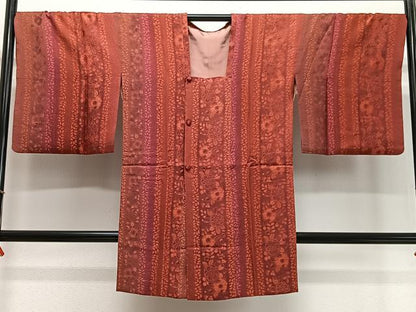 平和屋着物∞道行コート　辻が花　ロング丈　正絹　逸品　CABD4600ua