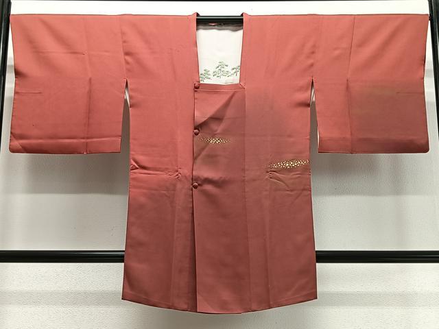 平和屋着物∞道行コート　霞は口らし　暈し染め　金彩　ロング丈　正絹　逸品　CABD4601ua