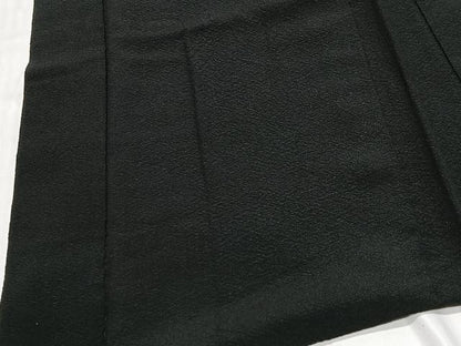 平和屋着物∞羽織　黒地　正絹　逸品　CABD4602ua