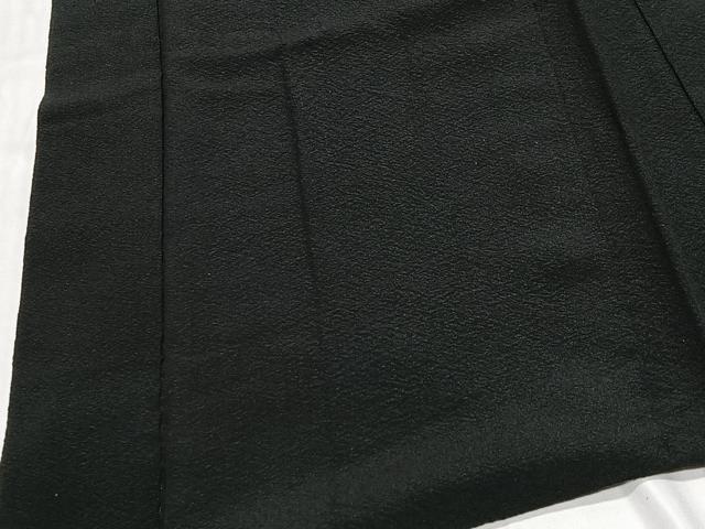 平和屋着物∞羽織　黒地　正絹　逸品　CABD4602ua