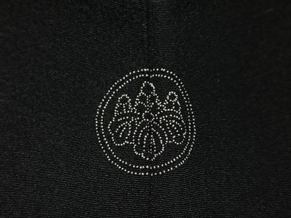 平和屋着物∞羽織　黒地　正絹　逸品　CABD4602ua