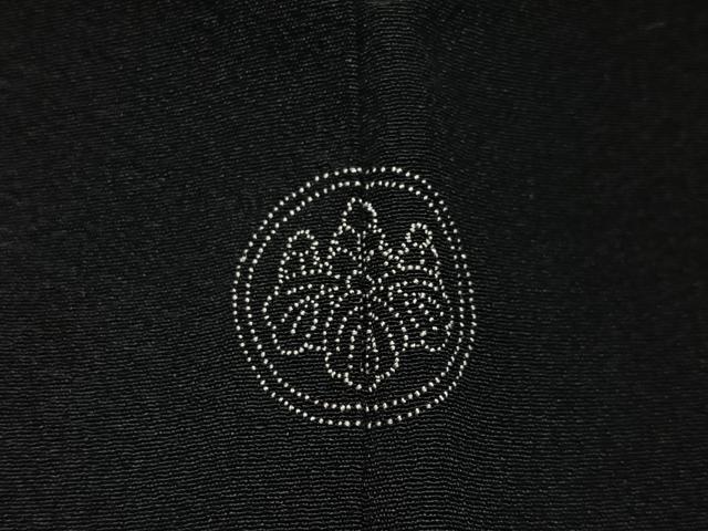 平和屋着物∞羽織　黒地　正絹　逸品　CABD4602ua