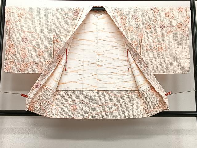 平和屋着物∞羽織　総絞り　舞花文　正絹　逸品　未使用　CABD4604ua