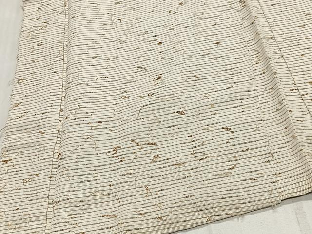 平和屋着物∞男性　羽織　髭紬地　横段文　正絹　逸品　CABD4605ua