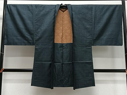 平和屋着物∞男性　長羽織　本場大島紬　絣文様　正絹　逸品　未使用　CABD4613ua