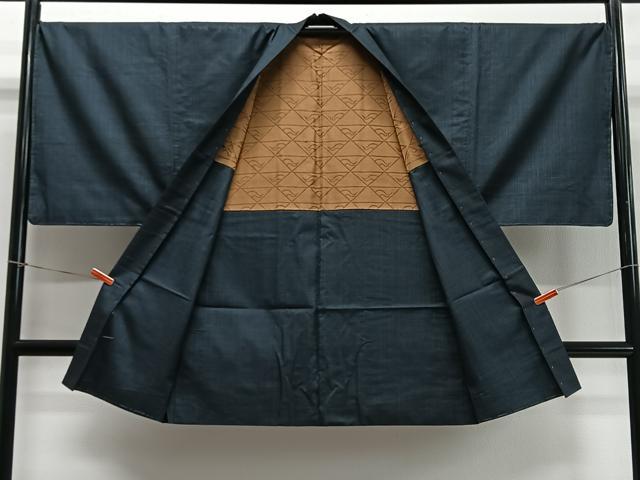 平和屋着物∞男性　長羽織　本場大島紬　絣文様　正絹　逸品　未使用　CABD4613ua